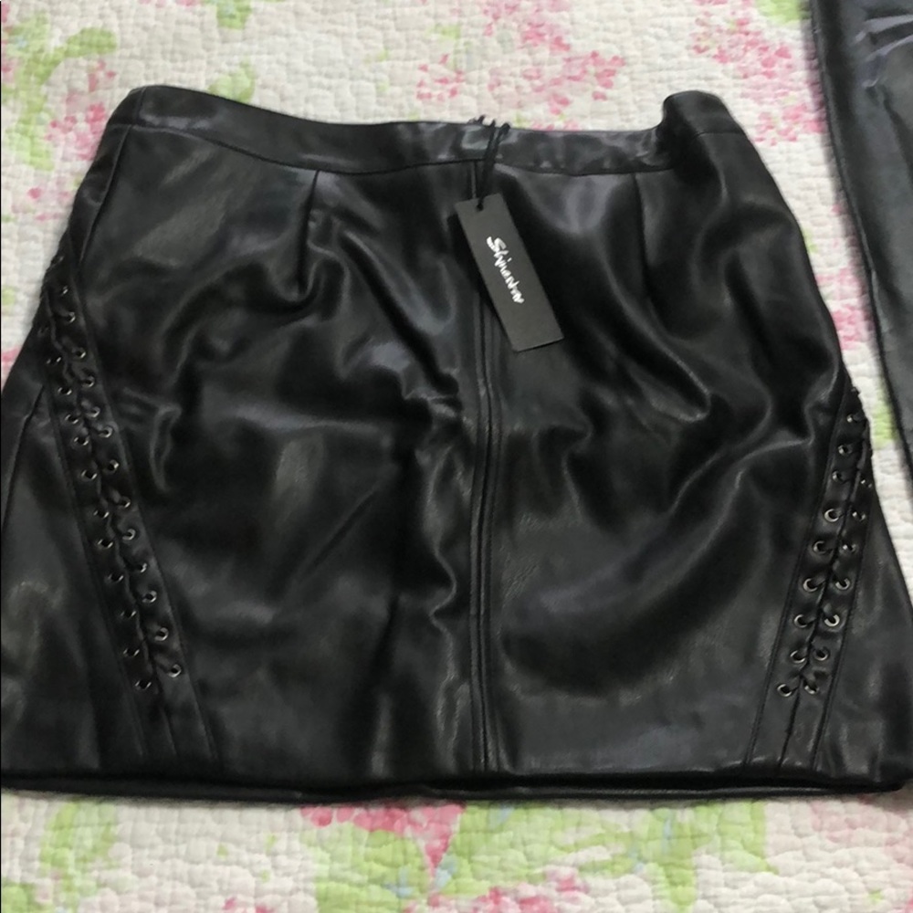 Faux Leather Skirt